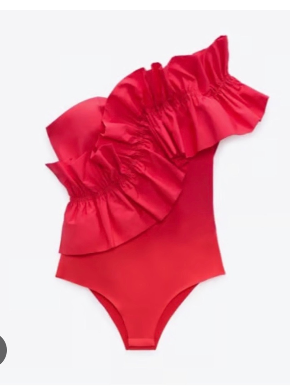 Zara Bright Pink Ruffle One-Piece Bodysuit